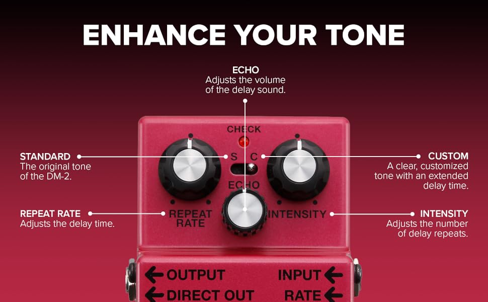 Amazon.com: Boss DM-2W Delay Waza Craft Guitar Effects Pedal