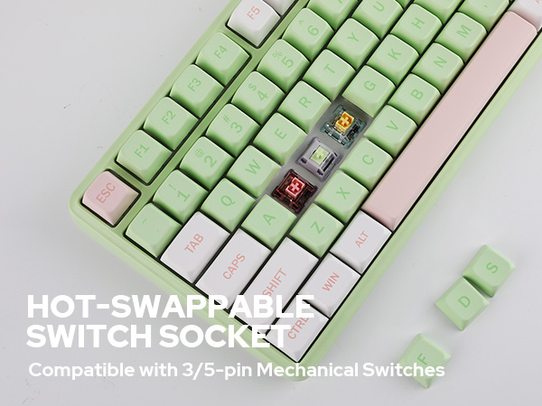 Amazon.com: EPOMAKER TH80-X Gasket Mechanical Keyboard, 75% Layout