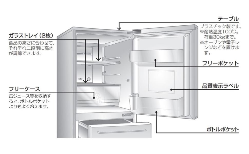 Amazon.co.jp: 無印良品 冷蔵庫 157L 白 幅52.5×奥行57.1×高さ116cm