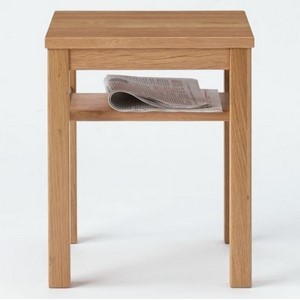 Amazon｜無印良品 木製サイドテーブルベンチ/板座/ウォールナット材 幅