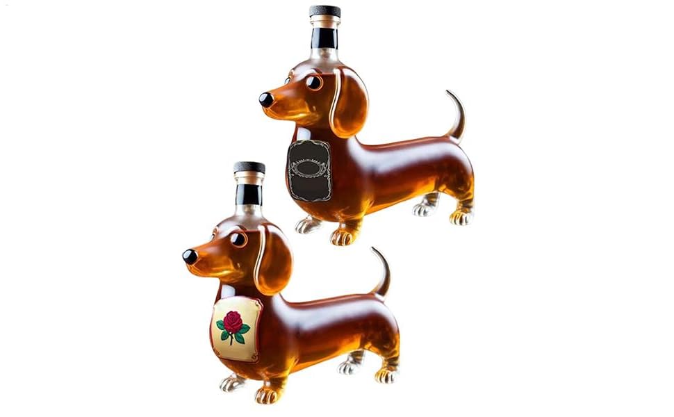 Amazon.co.jp: Dtharen ガラス製リキュールボトル | ダックスフント型