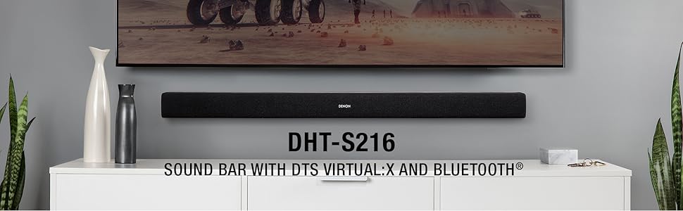 Denon Barra de som de home theater DHT-S216 | Som surround virtual