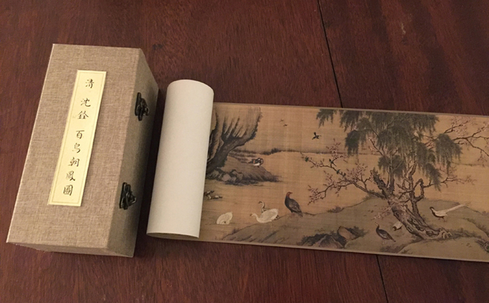 二玄社 印刷工芸 宋人子母鶏図 共箱 書 掛軸 中国画 中華民国故宮