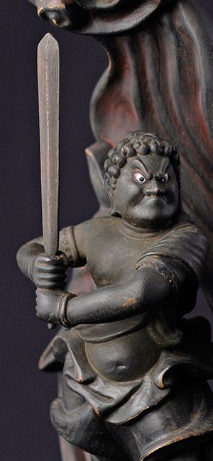 Amazon.co.jp: 武将が愛した仏像 不動明王立像 （木製：桧）＿仏像