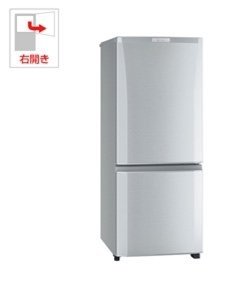 Amazon.co.jp: MR-P15C-S(ピュアシルバ-) Pシリ-ズ 2ドア冷蔵庫 右開き