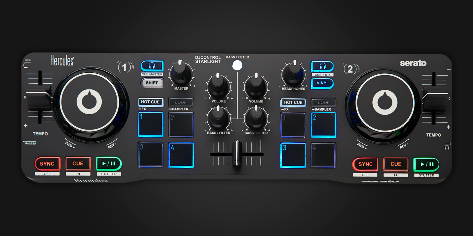Hercules DJControl Starlight - Serato DJ Hardware Hercules DJ