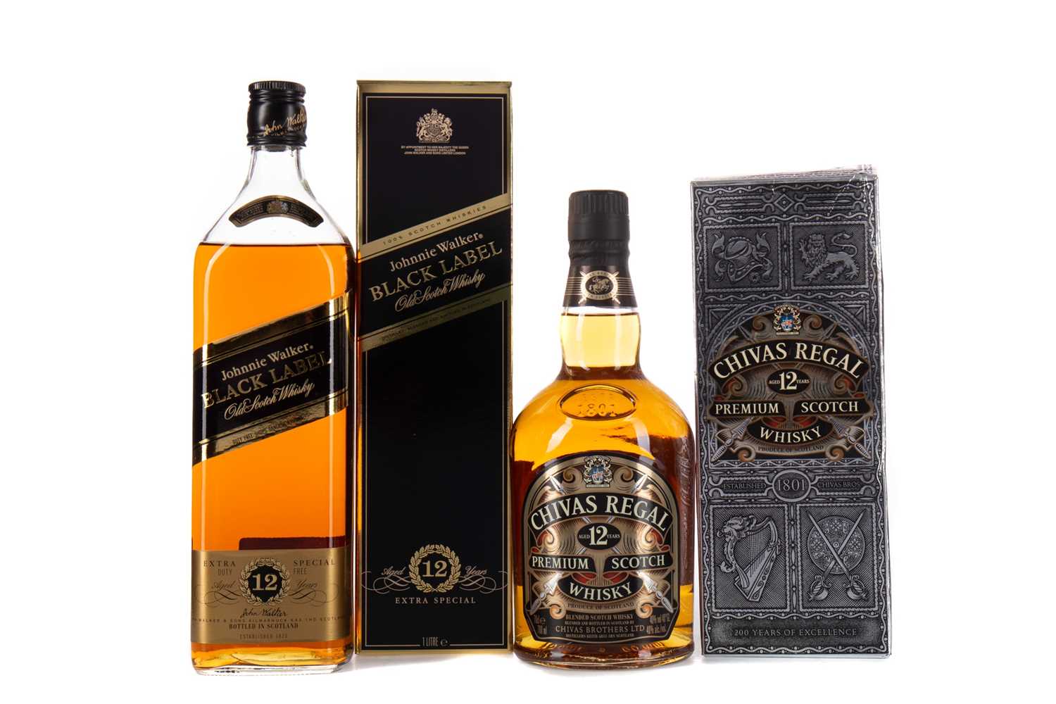 Lot 5 - CHIVAS REGAL 12 YEAR OLD AND JOHNNIE WALKER 12