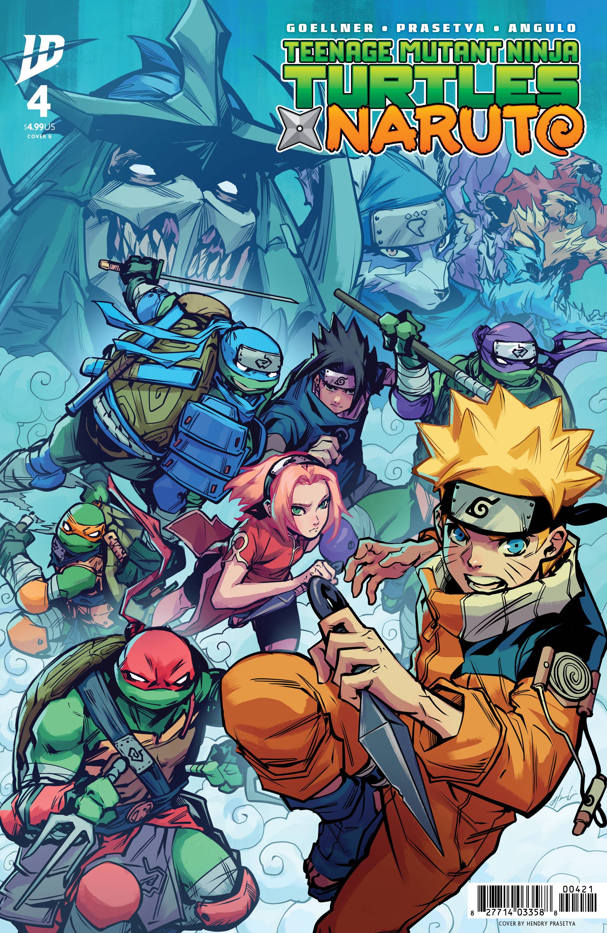 全編英語/リーフ】TEENAGE MUTANT NINJA TURTLES X NARUTO #4（Cover B
