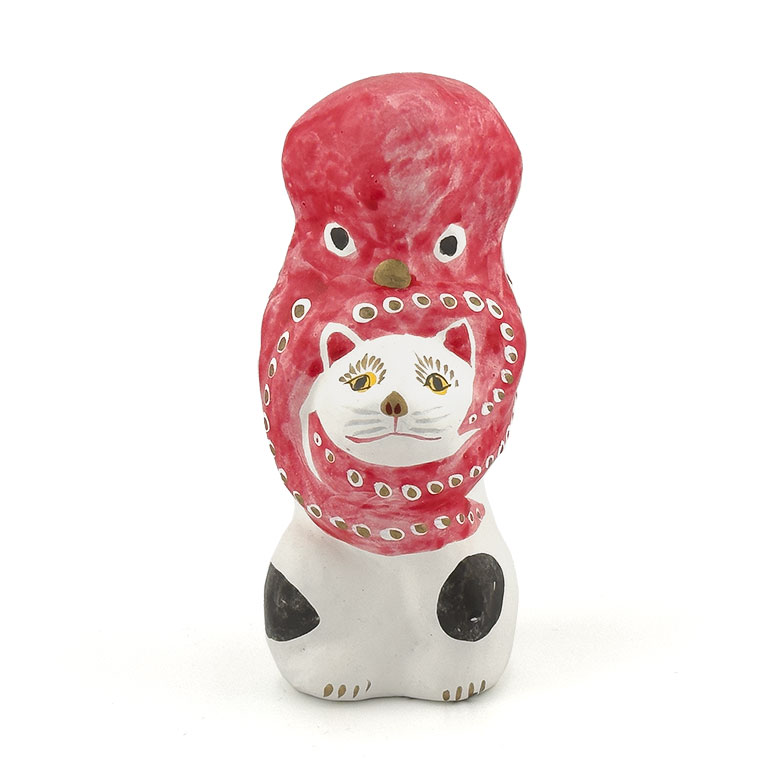 猫に蛸／相良人形／相良隆 - 招き猫パワー｜郷土玩具・置物