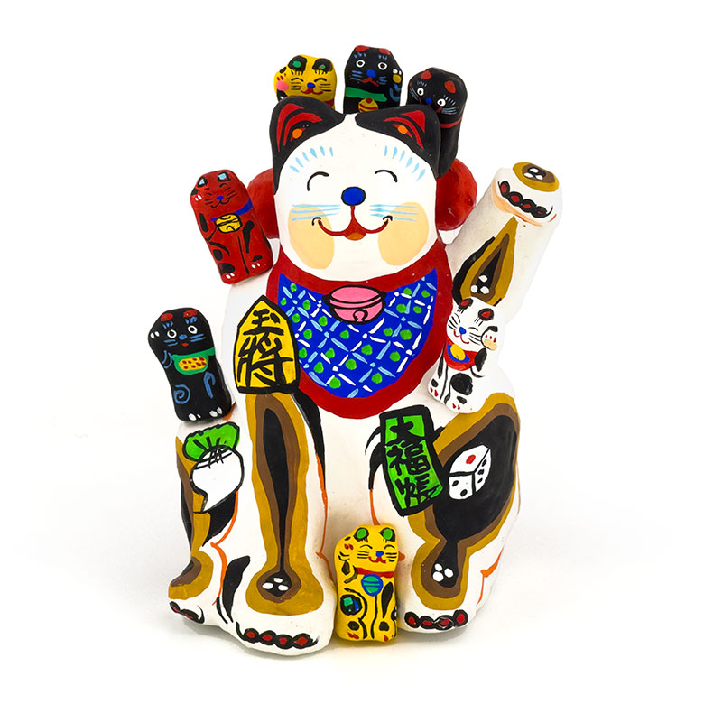 子福猫／春日部張子 - 招き猫パワー｜郷土玩具・置物