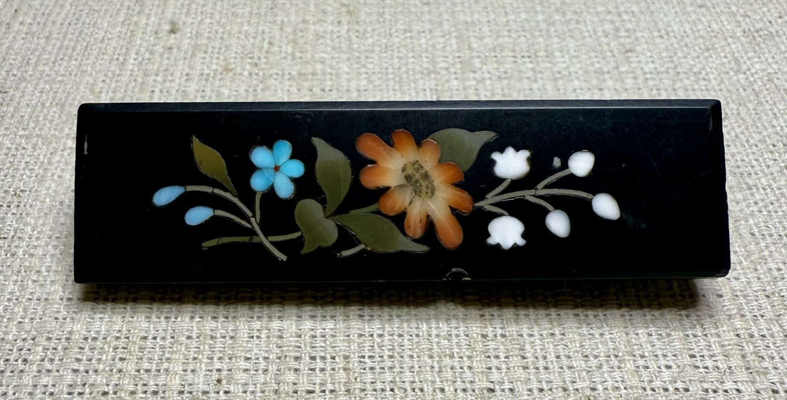 綺麗な色合いのフローレンスモザイクブローチ1880年イタリア