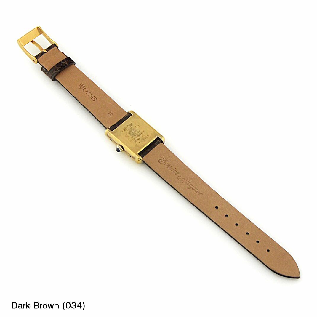 カルティエ時計ベルトアリゲーターshiny Gold 未使用1.2センチ