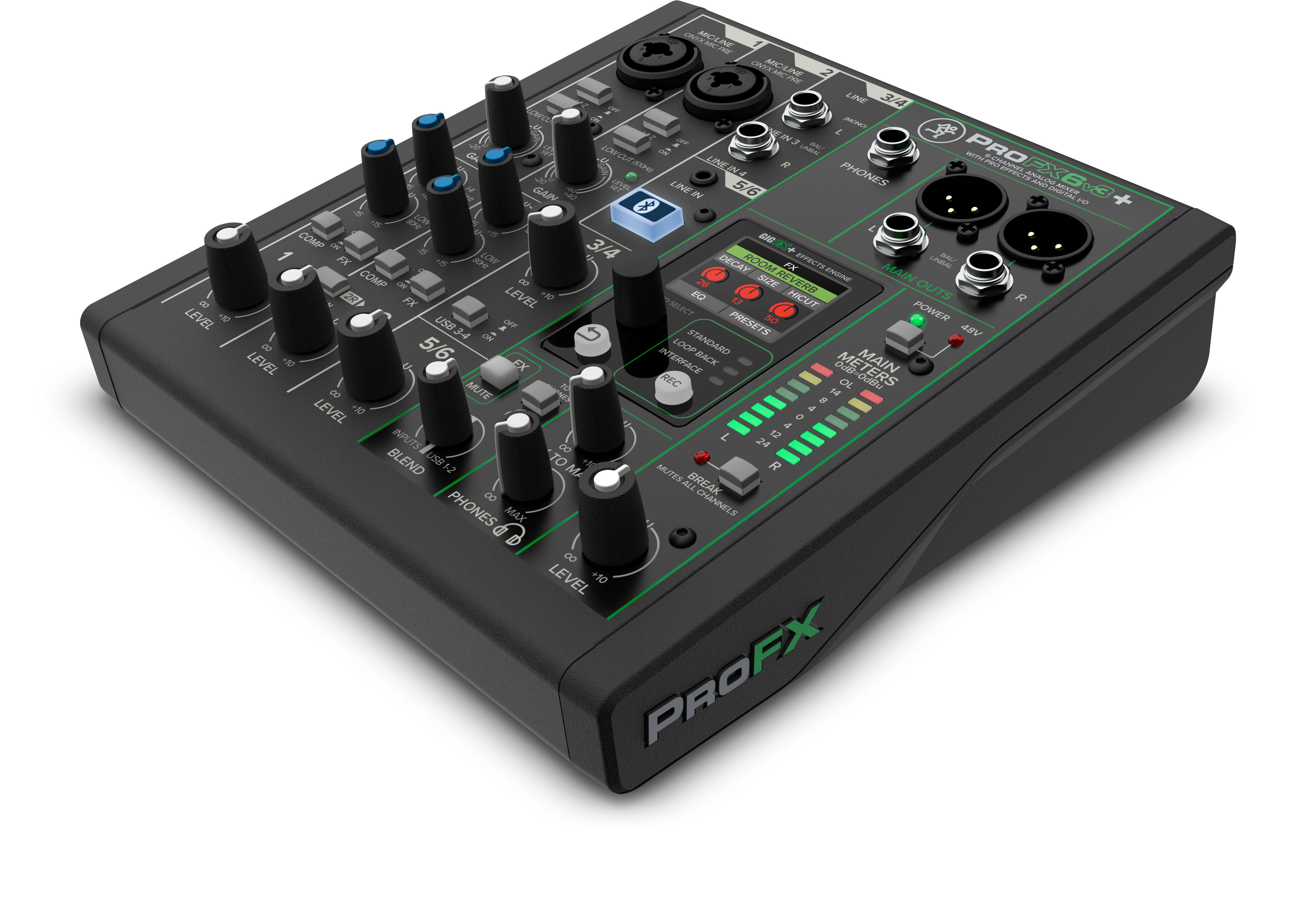 6-Channel Analog Mixer With Enhanced FX, USB Recording Modes and