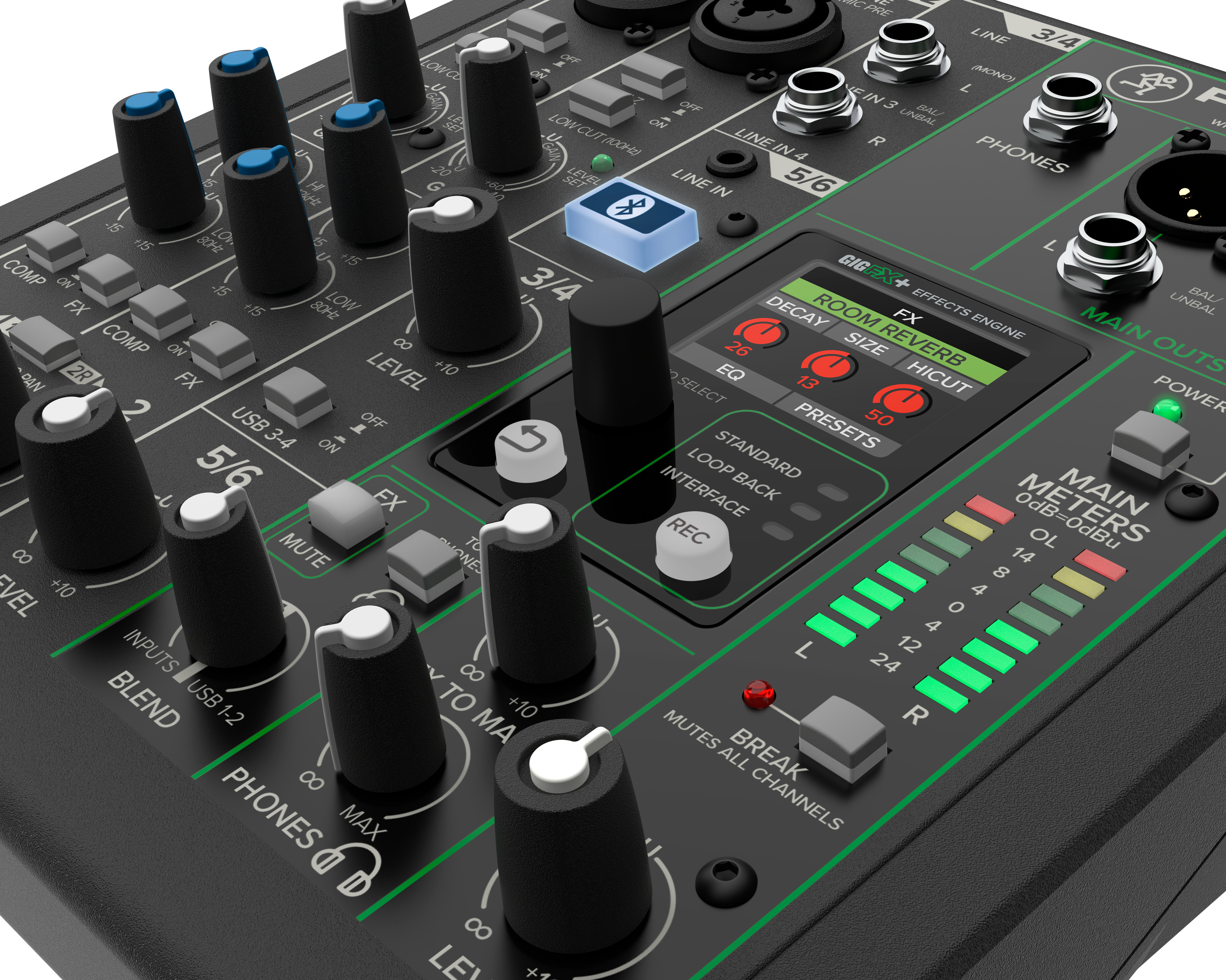 ProFX12v3+ 12-Channel Analog Mixer With Enhanced FX, USB Recording