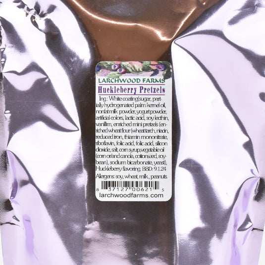 Larchwood Farms Huckleberry White Chocolate Pretzels, 7oz. | Made