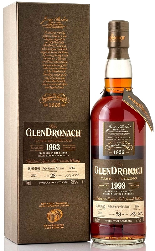 グレンドロナック[1993] 28年 ペドロヒメネスパンチョン＃6865（並行）