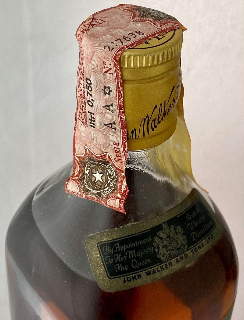 オールドボトル】ジョニーウォーカー ブラックラベル 1980年代流通品