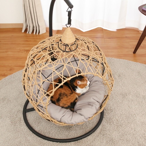EC限定】ペット用ハンギングチェア ラウンド ナチュラル | すべての