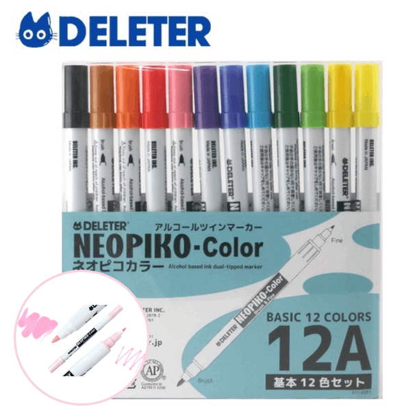 DELETER デリーター アルコールマーカー ネオピコカラー 基本12色 A