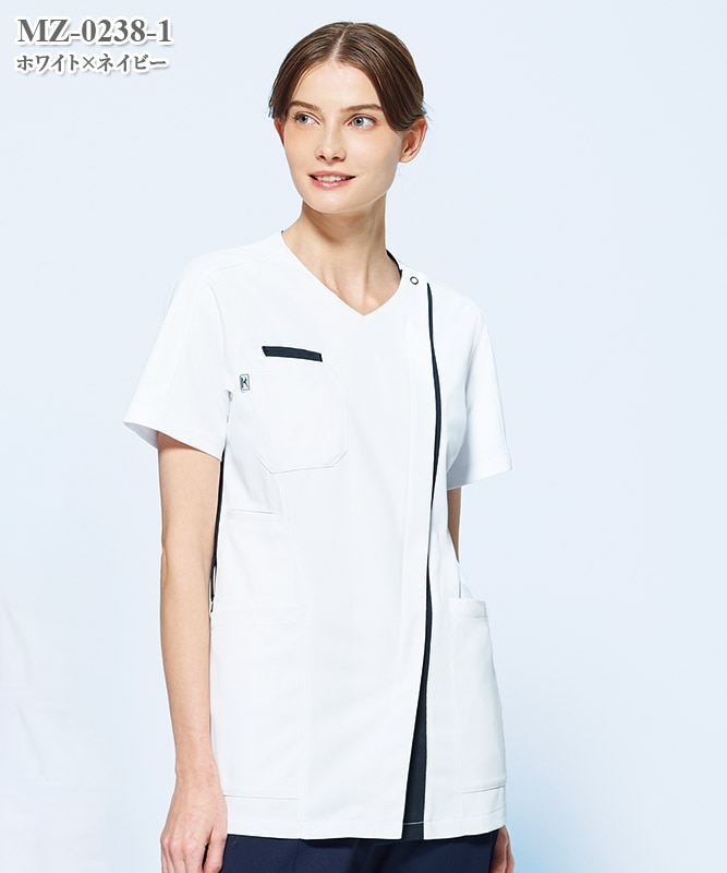 ミズノ女子ファスナースクラブ半袖[チトセ製品] MZ-0238｜THS-白衣通販