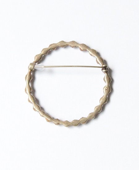 正規品mina perhonenミナペルホネン真鍮ブローチ、タンバリン ミナ