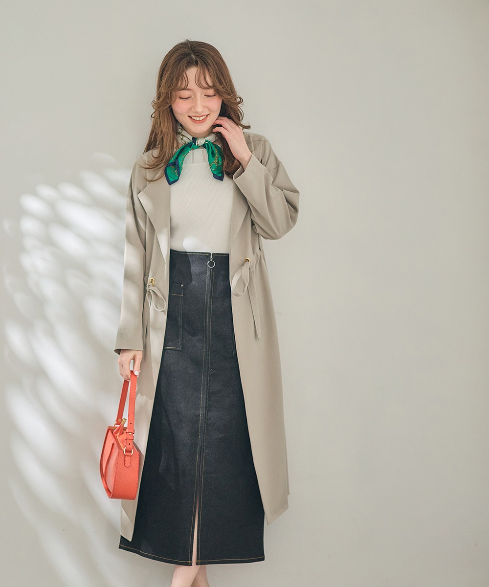 デニム両ポケタイトスカート - 12Twelve Agenda(トゥエルブアジェンダ