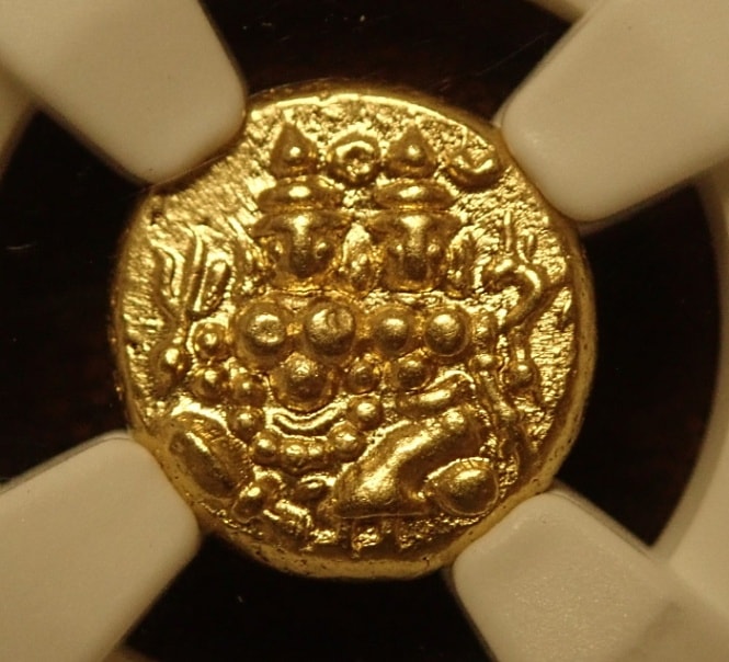 インド、マイソール藩国、1799-1806年、パゴダ金貨MS65高状態