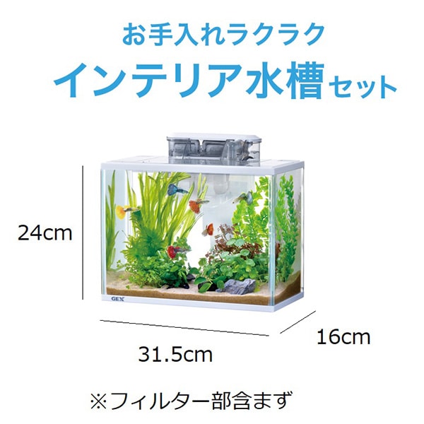 スリムアクア ホワイトセット S GEX(ジェックス) アクアリウム 水槽
