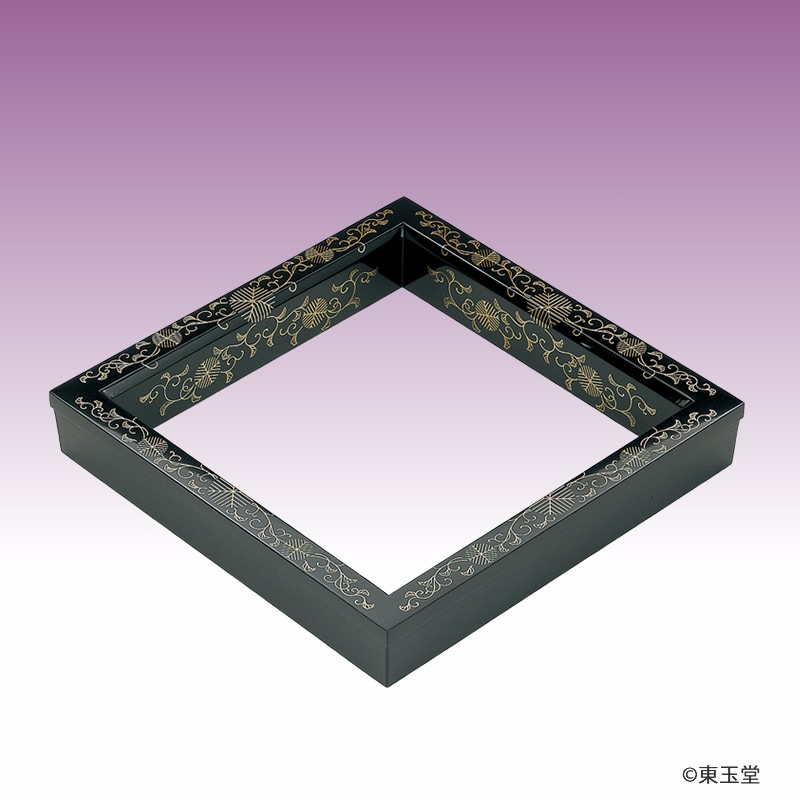 炉縁 真塗 松唐草蒔絵 | 炉の茶道具 | |茶道具通販 お茶道具東玉堂