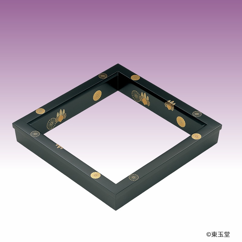 ほぼ未使用 茶道具 吹漆 高台寺蒔絵 炉縁 元箱