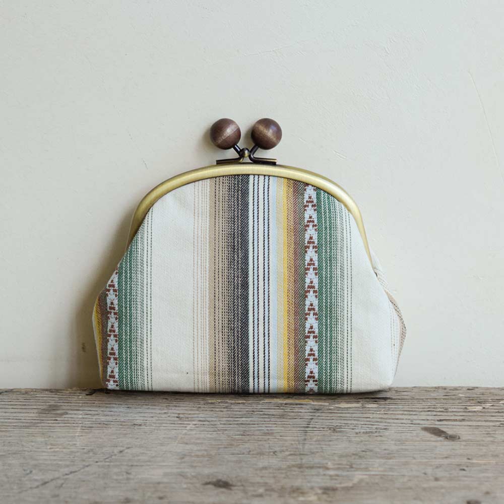 型紙のみ】F402 / 12cm くし型 がまぐち口金 木玉:がまぐち口金・各種