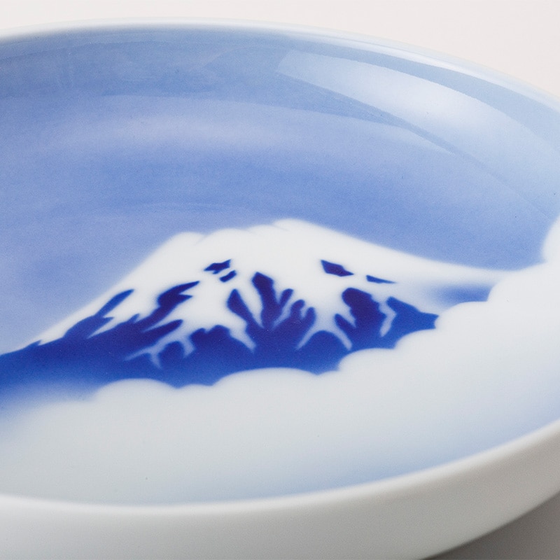 1701 深川製磁 富士山 花型皿3客 丸皿5客2025年