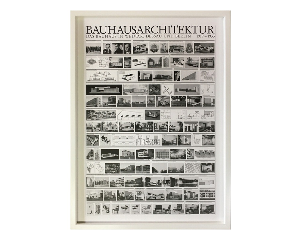 バウハウス ポスター 額装 フレーム付き / Bauhaus Architektur 1919