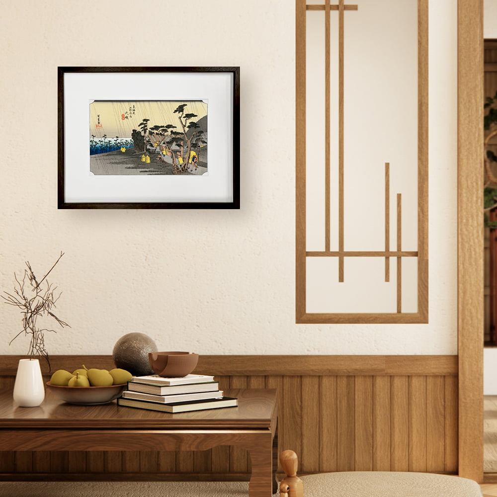 歌川広重「東海道五十三次 大磯 虎ヶ雨」浮世絵木版画｜浮世絵工房