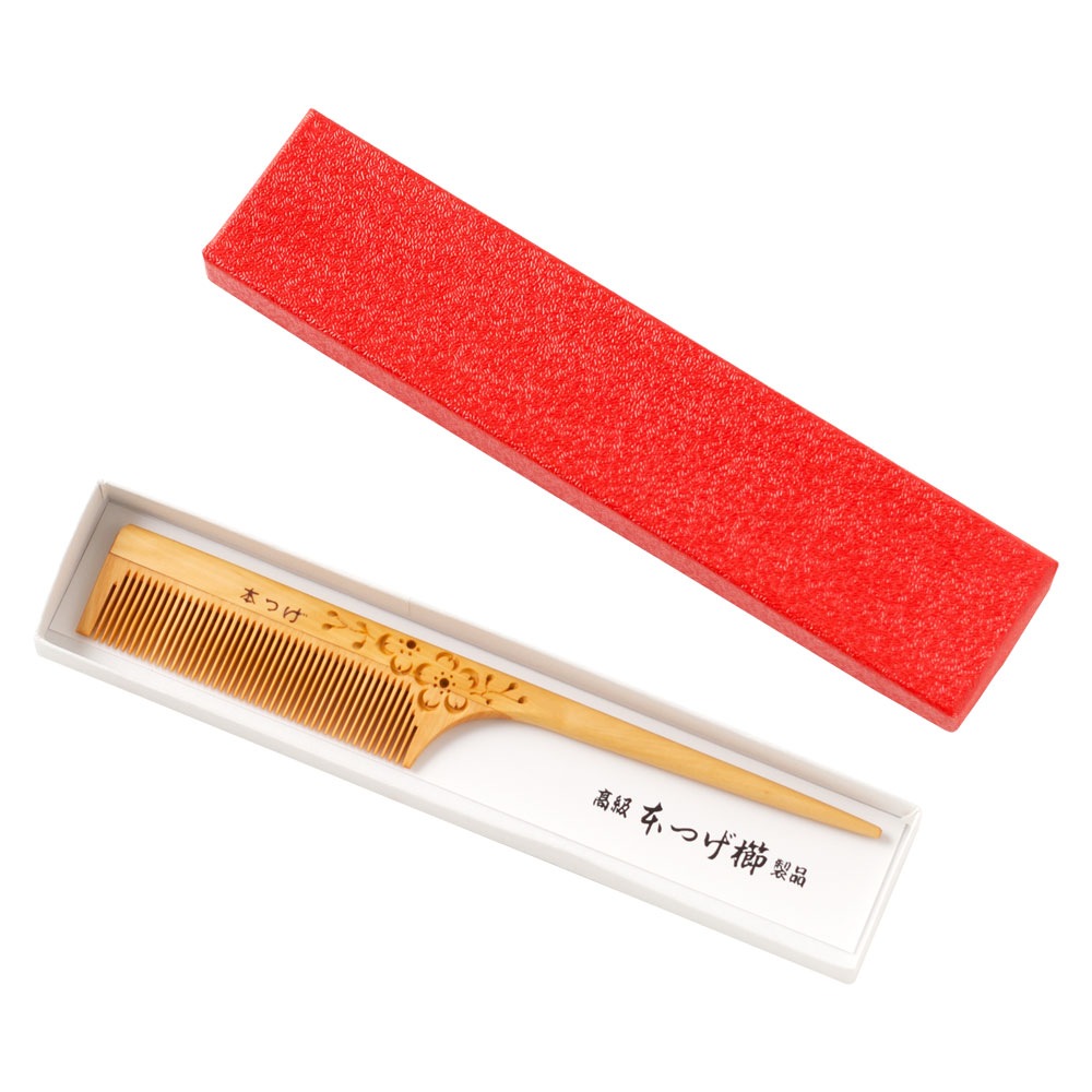 金寿堂 極撰 櫛（くし）と笄（こうがい）のセット 専用ケース付き