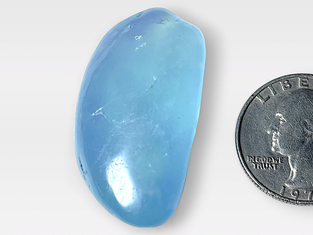 モザンビーク産】夏空アクアマリンのタンブル②