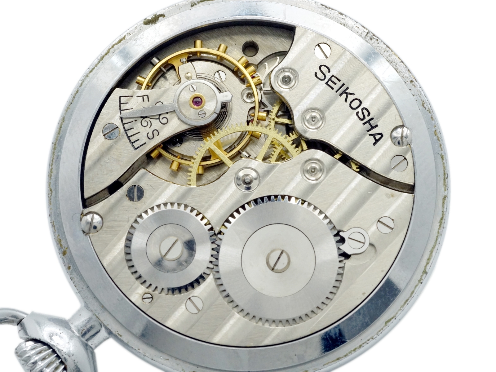 セイコー プレシジョン 懐中時計 鉄道時計 国鉄 静鉄修理票 セコンド