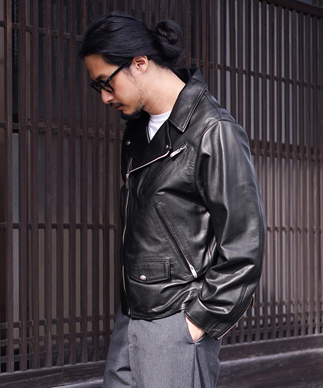 レザー ライダース 最高 ジャケット メンズ LL 黒 シングル 革ジャン