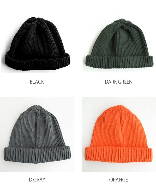 R5021] ROTOTO (ロトト) COTTON ROLL UP BEANIE コットンロールアップ