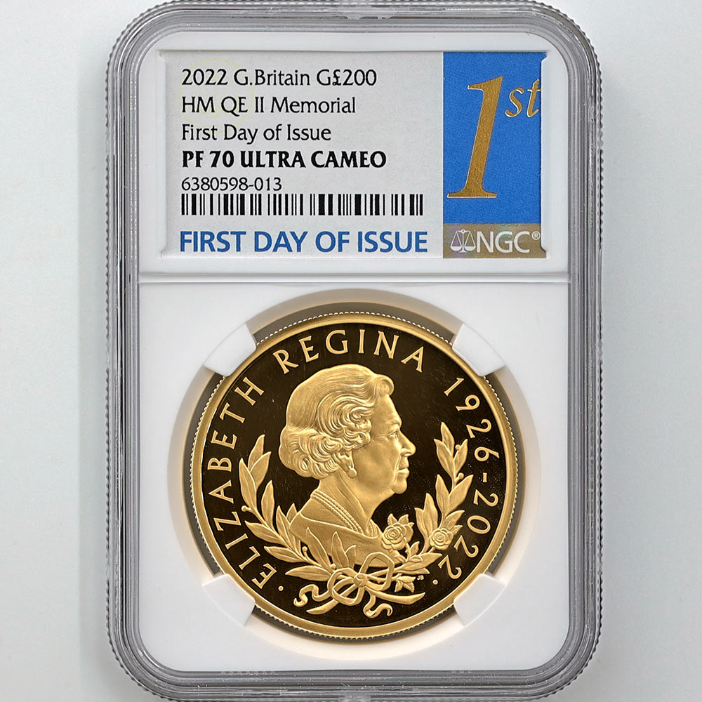 2022 英国 エリザベス2世 追悼記念 200ポンド 金貨 2オンス プルーフ