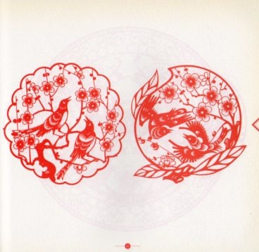 カササギ登梅 中国民間吉語切り絵叢書 中国語版切り絵/喜鹊登梅