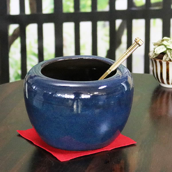 信楽焼 火鉢 信楽焼 ミニ火鉢 なまこ色 陶器ひばち 手焙 手あぶり