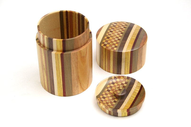 寄木 ムク茶筒 シマ | 茶托・茶筒 | 寄木細工専門店 箱根丸山物産