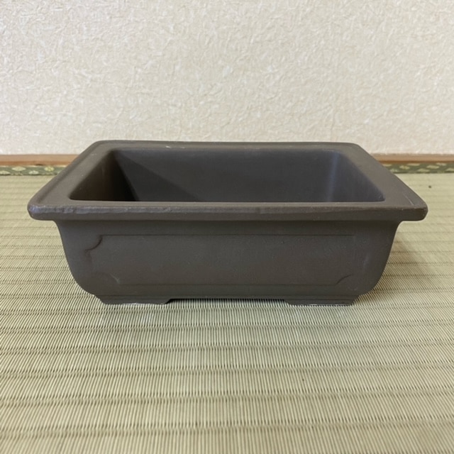 盆栽鉢：国産ウ泥長角窓付鉢 5号 16cm | すべての商品 | 遊恵盆栽 本店