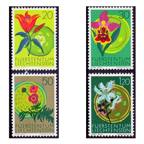 リヒテンシュタイン | ☆外国切手アウトレット☆,植物 | 切手の専門店