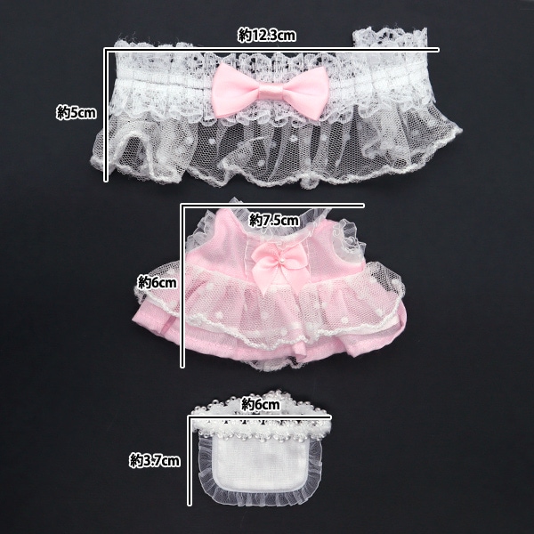 ぬいぐるみ服 『ドレスセット ブルー Mサイズ MPA-25B』 手芸