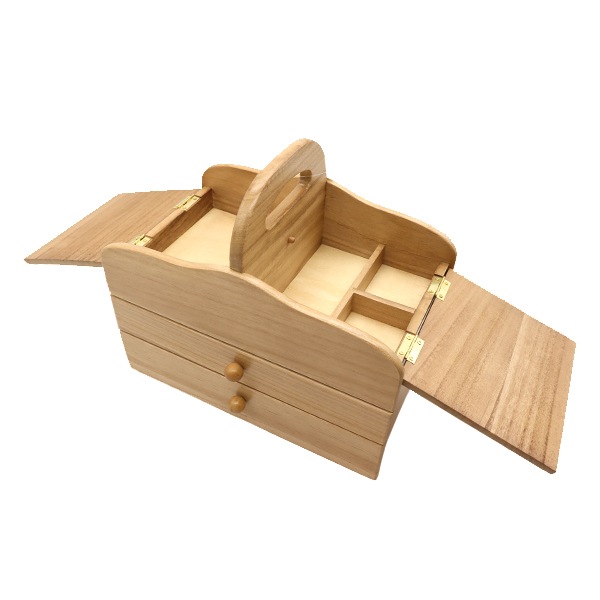 裁縫箱 『木製ソーイングボックス ナチュラル WS-01-N』 【ユザワヤ