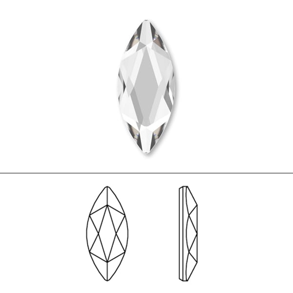 スワロフスキー 『#2201 Marquise アクアマリンシマー 約8×3.5mm 2粒