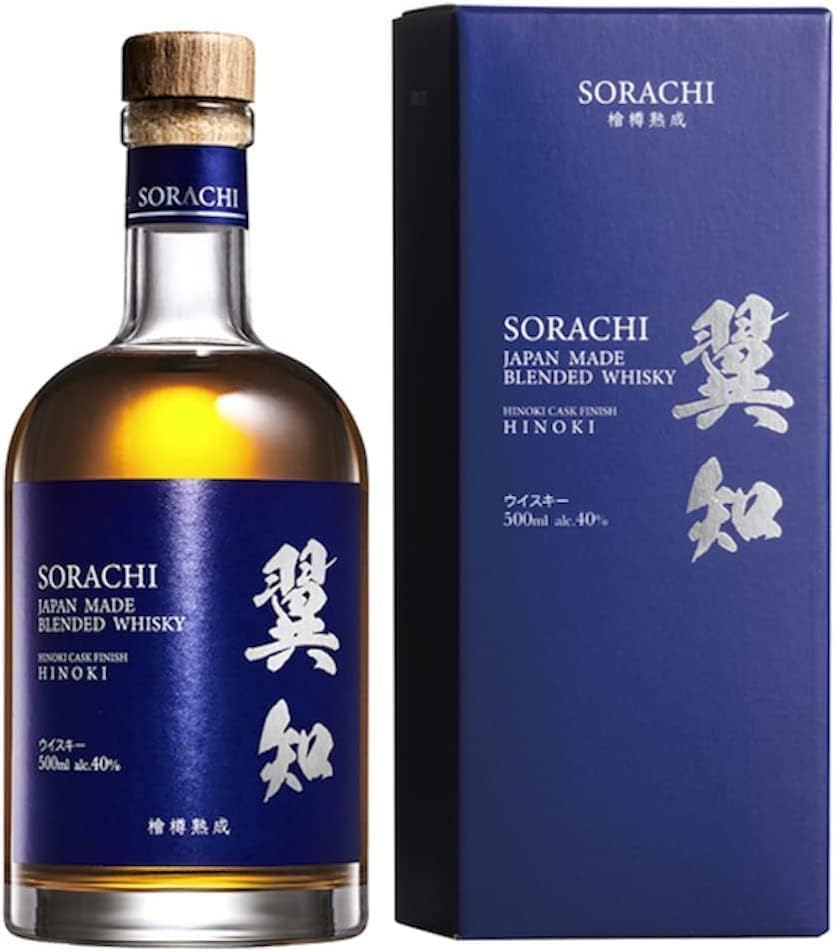翼知 SORACHI 檜樽熟成 500ml 箱入 ヒノキ樽 ブレンデッドウイスキー