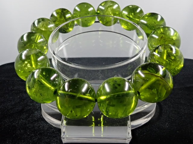 ペリドット ブレスレット 15.7㎜ SA++ | 天然石,ハ行, ペリドット